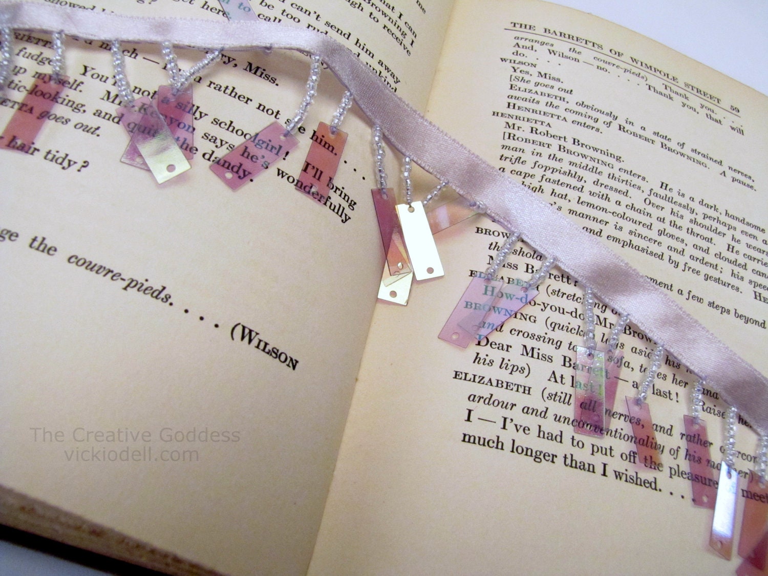 3 YDS Lavender Iridescent Beaded Trim