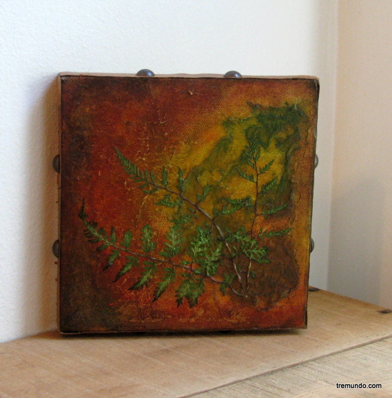 growth2 mixed media fern nature art by tremundo