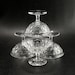 Fostoria American Glass 4 Flared Sherbets Vtg