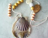 Fossil beige necklace