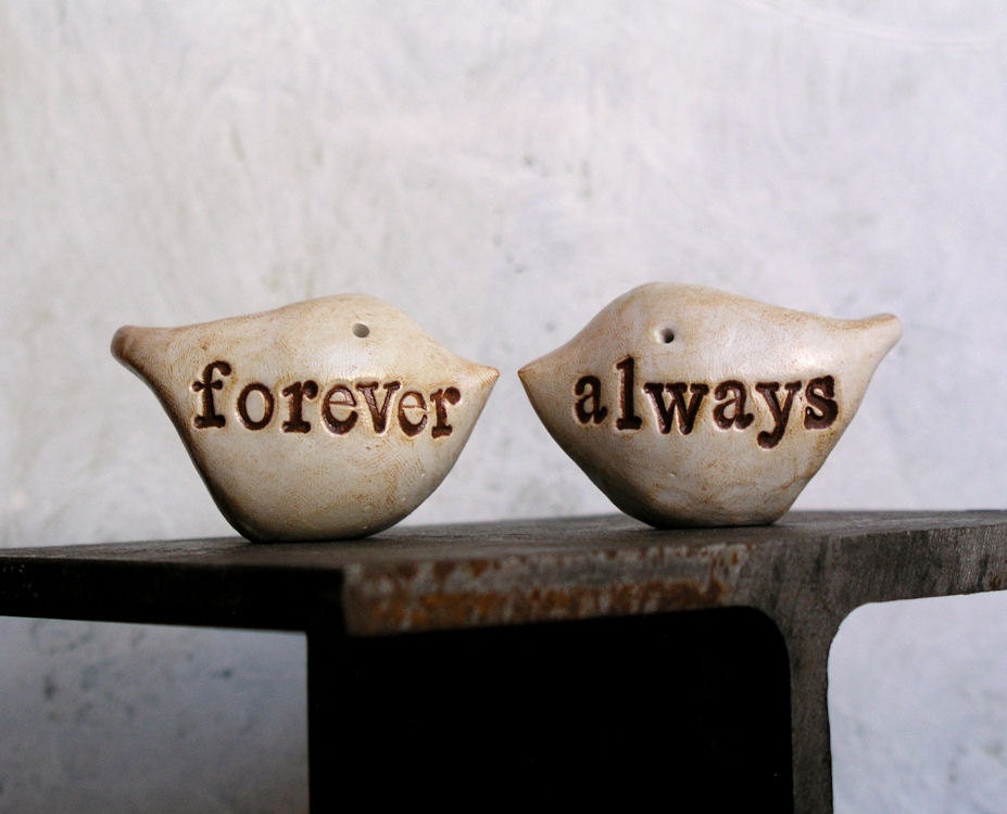 Wedding cake topper...Love birds... forever always
