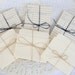 Blank Cream Library Cards and Card Pockets