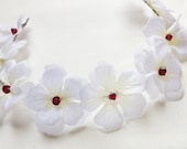 Flowergirl Hair Wreath (hair accessory/headband/tiara) Swarovski Crystal and Flowers - Flower Crown