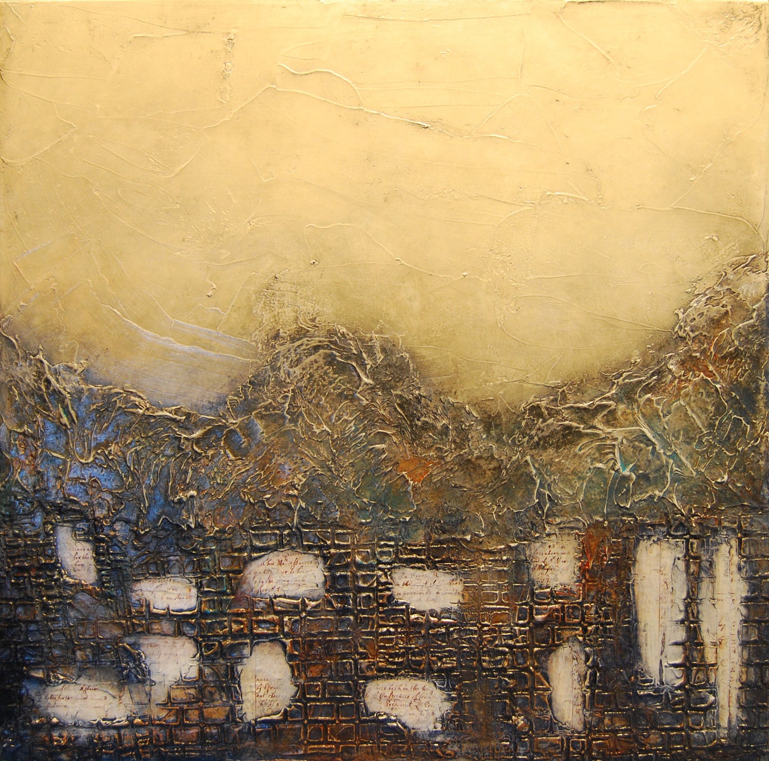 SALE - 50% OFF Original Abstract Painting -Mixed Media - Colorful Painting- Sculpted Textured Painting -Abstract Art - 24x24