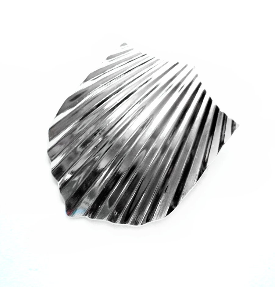 Vintage Shield Brooch, Silver Metal Crest Pin - VintagePennyLane