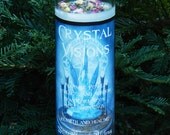 Crystal Visions Ritual Spell Jar Vigil Candle . Change, New Beginnings, Personal Empowerment, Transformation