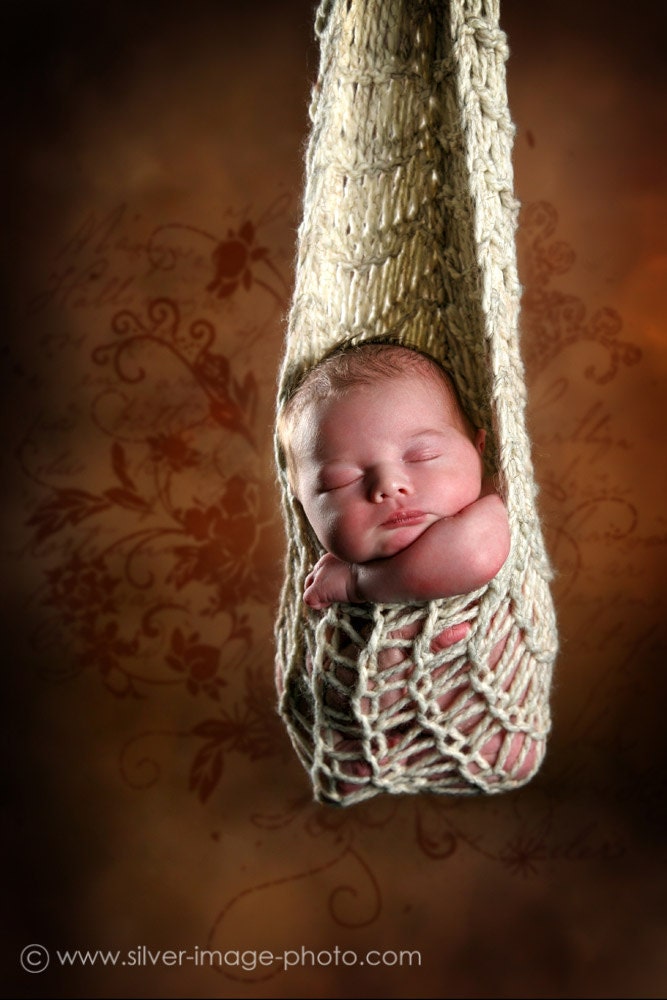 Baby Hammock Photography Prop Cocoon Hanging Stork Pouch In Unisex Neutral