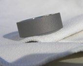 Titanium Ring Flat Profile Sandblasted Wedding Band