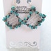 Knitted earring with Turquoise gemstone chandelier look