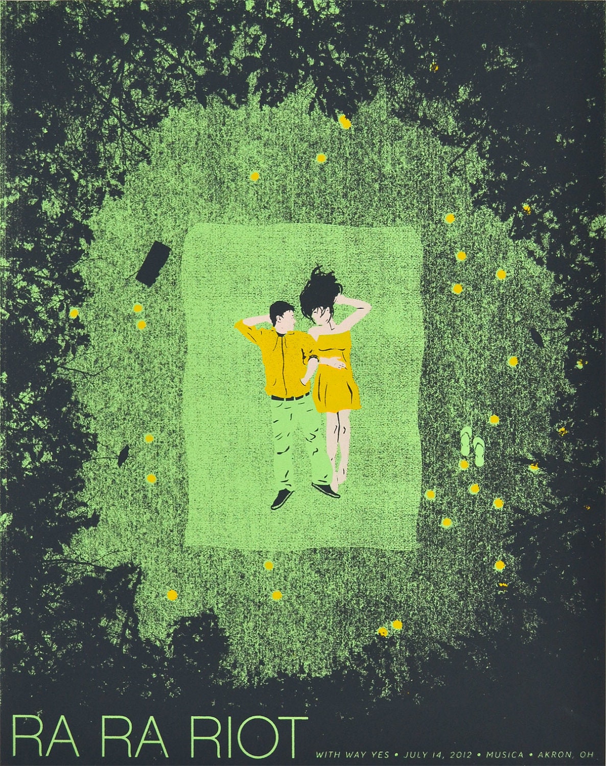 Ra Ra Riot Screenprinted Gig Poster