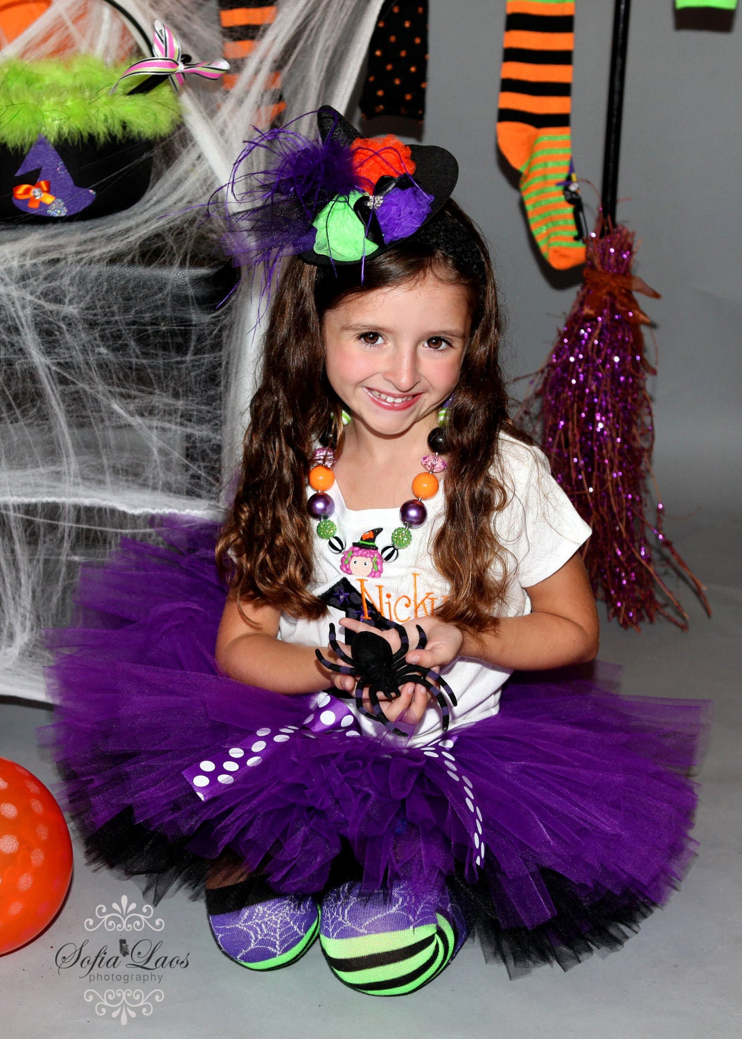 Halloween Glamour Mini Witch Hat.... Over the Top Hair Bow...and matching Headband