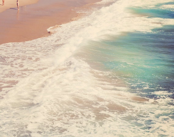 ocean wave photography, California photograph, Hermosa Beach photo, summer vacation, seaside, blue beach home, nautical seashore