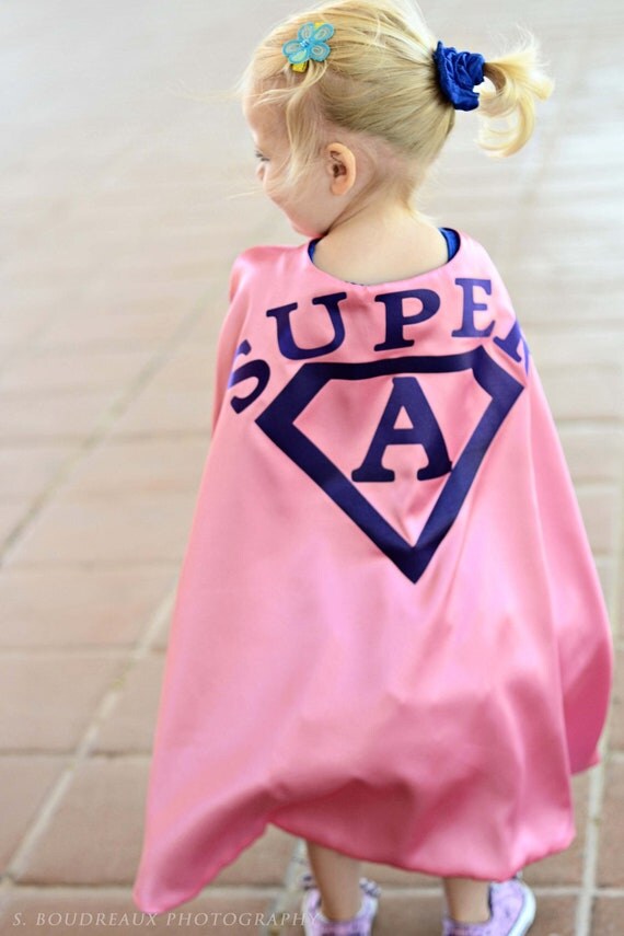 SUPERHERO CAPE reversible Personalized cape with straight or zig zag edge You choose colors Super Hero Cape Il_570xn