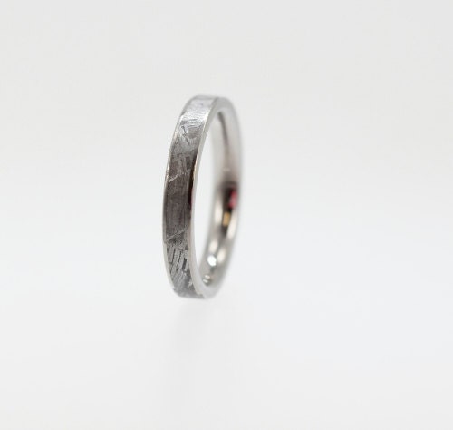 Reserved Custom Listing for  Visakh Menon ( Meteorite Ring with a Round Cut Emerald)