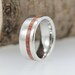 Custom Made Titanium Ring with Blood Wood Inlay