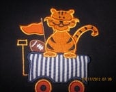 Auburn Tiger Football Monogrammed Toddler Applique Shirt
