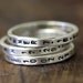 Personalized Sterling Silver Stamped Stacking Ring