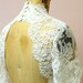 Reserved for Toni - Custom Keyhole Back Alencon Lace Bolero with Short Sleeves