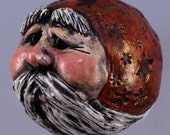 Santa Ball Ornament, Christmas Tree Decoration, Santa Sculpture
