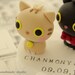 lovley kitty and cat bride and groom wedding cake topper