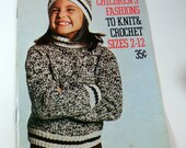 Vintage Children's Fashions To Knit And Crochet Sizes 2-12, Retro 1970's Designs