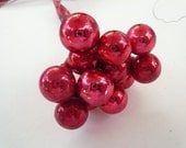 Vintage 12mm Red Mercury Glass on Stems NOS