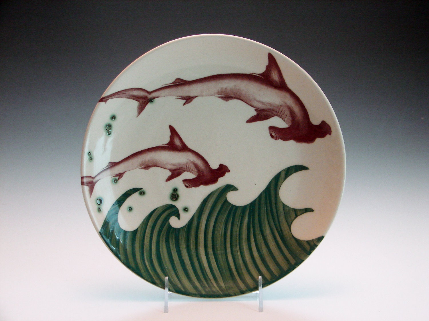 Hammerhead Shark Dinner Plate/ Pottery