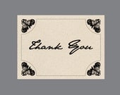 Vintage Antique Edwardian Victorian Wedding Thank You Card Thank You Cards