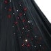 Dress Vintage 50s Black TAFFETA Full Skirt Prom PARTY Dress XS Strapless Red Cocktail