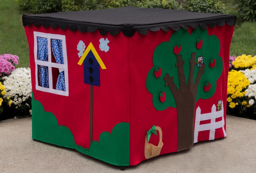 Red Double Delight Playhouse, Fits Card Table, Personalized, Custom Order, As Seen on The Today Show