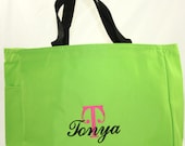 Personalized Tote Bag Great Bridesmaids Gift with Layered Name & Initial
