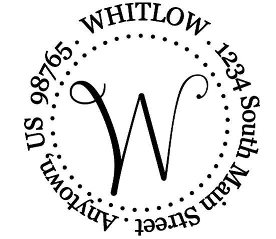 Self Inking Address Stamp - Style: Whitlow