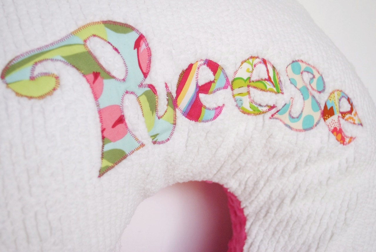Monogrammed Nursing Pillow Cover in MIRAGE, Personalized with Your Baby girl's First Name, Boppy (TM) not included