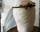 Goth Wedding Circlet with Black Veil