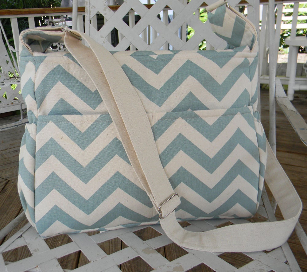 Diaper Bag  with Top Zipper Closure - You Choose your Fabric