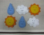 Felt smile weather ornament