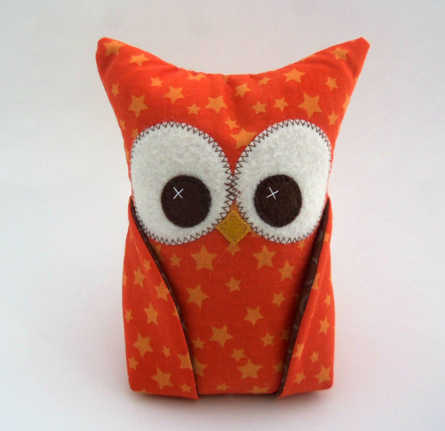 Owl bookend with Riley Blake READY TO SHIP