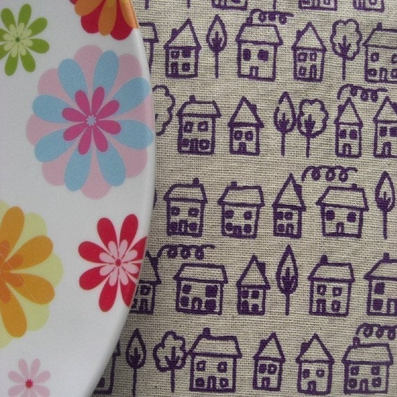 avenue - screenprinted fabric