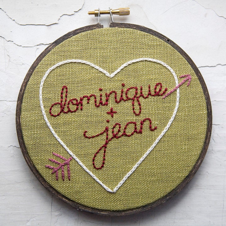 5" Custom Heart Sampler - Personalized names & colors