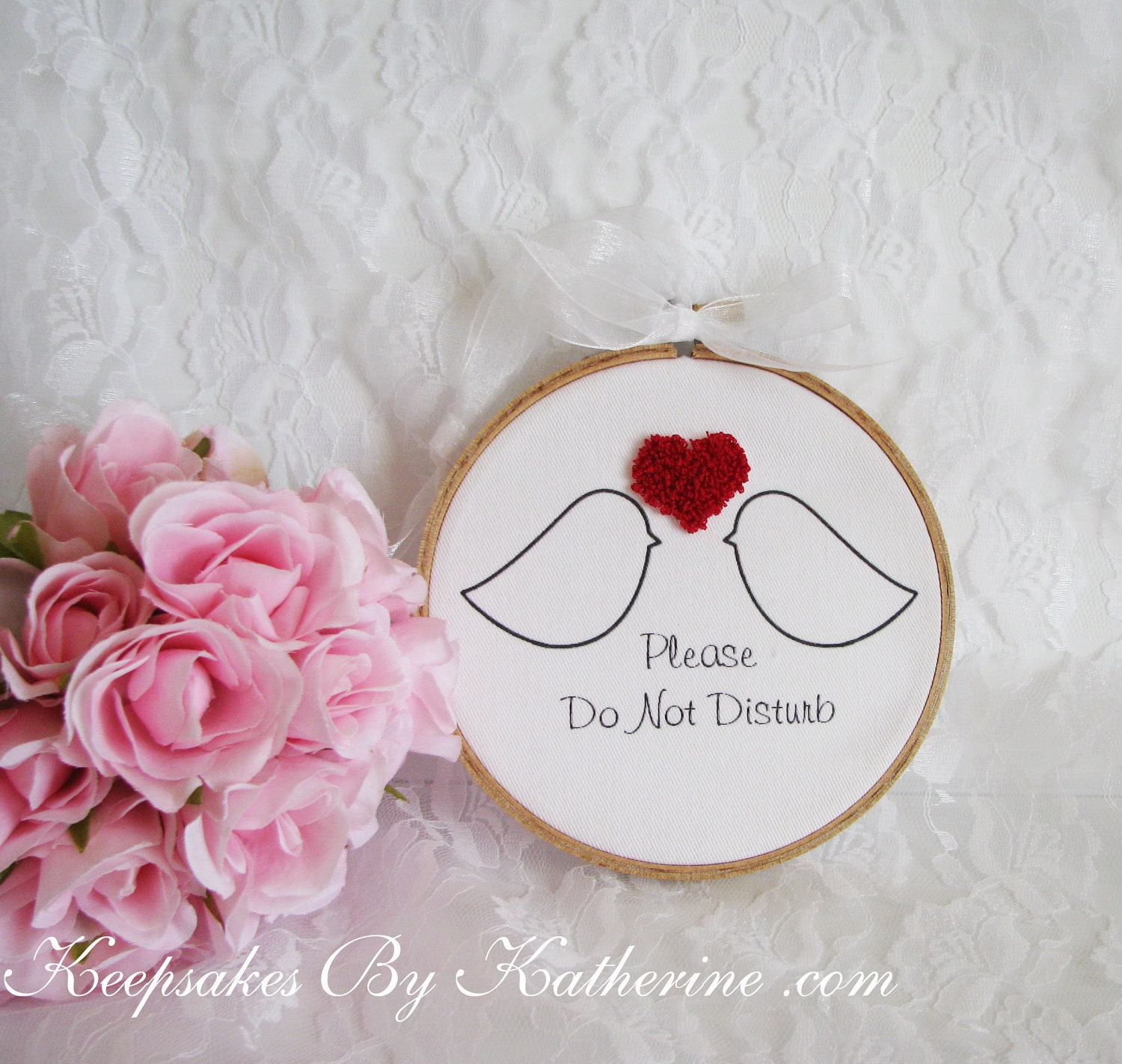 Do Not Disturb Door Hanger Embroidery Art