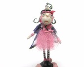 ooak SAD little GOTH girl ( 1 ) ... fairy art doll by DINKYDARLINGS