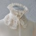 Victorian Inspired Ivory Ruffle Collar Necklace Cowl Statement Piece