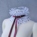 Victorian Inspired White Polka Dot Tulle Ruffle Collar Necklace Cowl Statement Piece