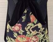 Rose Tapestry Backpack book bag rose back pack tapestry sling bag boho backpacks floral tapestry flower tapestry