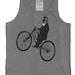 Men's Monkey Bicycle Tank Top, in Grey  S, M, L, XL