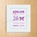 Custom Birth Announcement Print - BUTTERFLY Wall Art