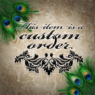 Fancy Curled Peacock Feather Fan Bridal Collection in Turquoise for Melissa - 10-6-2013 - Deposit Listing