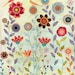 Collage Painting, Mixed Media Art, Flowers and Birds Painting, Home Decor, Art Print on Wood