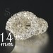 14mm pave crystal ring, Silver with crystals (1)