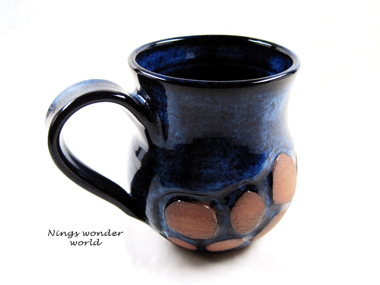 Pottery mug, Handmade mug, Ceramic mug, Coffee mug, Beer Stein, Tea mug, teal, Large, 22 oz. IN STOCK No. 93